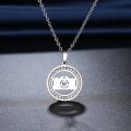 RETAIL PRICE: R 1 099 Titanium "Camera" Necklace With Simulated Diamonds 45 cm (GOLD)