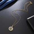RETAIL PRICE: R 1 099 Titanium "Map Of The World" Necklace With Simulated Diamonds 45 cm (GOLD)