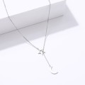 TITANIUM (NEVER FADE) "Moon & Star" Necklace 60 cm  (SILVER ONLY)