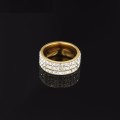 RETAIL PRICE:  R 2 199 Titanium Ring With Simulated Diamonds Size 7 US (GOLD ONLY)