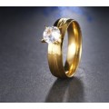 TITANIUM (NEVER FADE) Princess Cut Ring (GOLD ONLY)