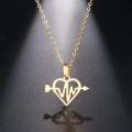 RETAIL PRICE: R 899 Titanium "Heartbeat Heart" Necklace 45 cm (GOLD ONLY)