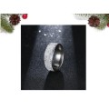 Retail Price: R 2 999 Titanium Ring With Simulated Diamonds Size 10 US Gold