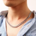 Retail Price:R1 899 (NEVER FADE) Titanium Cuban Link  Men's Necklace 60 cm (SILVER ONLY)