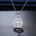 RETAIL PRICE:R 999 (NEVER FADE) Titanium Heartbeat Necklace 45 cm (SILVER ONLY)