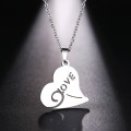 RETAIL PRICE:R 999 (NEVER FADE) Titanium "Love Heart" Necklace 45 cm (SILVER ONLY)