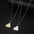 RETAIL PRICE:R 999 (NEVER FADE) Titanium "Love Heart" Necklace 45 cm (SILVER ONLY)