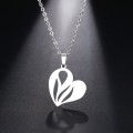 Retail Price: R 899 (NEVER FADE) Titanium  "Heart" Necklace 45 cm (SILVER ONLY)