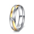 RETAIL PRICE: R 1 799 Titanium Ring With Simulated Diamond Size 11 US (TWO TONE)