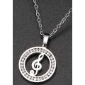 Retail Price: R1 199 (NEVER FADE) Titanium Music Note Necklace 45 cm (SILVER ONLY)