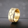 RETAIL PRICE:R 999 (NEVER FADE) Titanium Heartbeat Ring Size 6 US(GOLD ONLY)