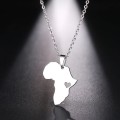 RETAIL PRICE: R 1 099 (NEVER FADE) Titanium "Love For Africa" Necklace 45 CM SILVER
