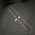 TITANIUM (NEVER FADE) "feather" Bracelet 18 cm (SILVER ONLY)
