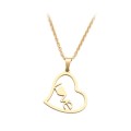 RETAIL PRICE:R 1099 (NEVER FADE) Titanium "Love Heart" Necklace 45 cm (GOLD ONLY)
