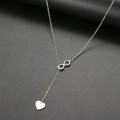 Retail Price R1299 TITANIUM (NEVER FADE) `Infinity Heart` Necklace 60 cm (SILVER ONLY)