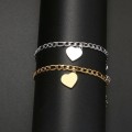 RETAIL PRICE: R 1 599 (NEVER FADE) Titanium "Heart" Bracelet 18 cm (GOLD ONLY)