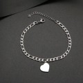 RETAIL PRICE: R 1 599 (NEVER FADE) Titanium "Heart" Bracelet 18 cm (SILVER ONLY)