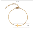 RETAIL PRICE: R 1099 Adjustable Titanium (NEVER FADE) `Cross` Charm Bracelet (SILVER ONLY )