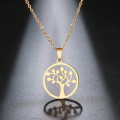 RETAIL PRICE:R1 499 Titanium ( NEVER FADE) `Peach Blossom Tree ` Necklace 45 cm (GOLD ONLY)