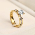 TITANIUM (NEVER FADE) Ring With Swarovski Diamonds (GOLD ONLY)
