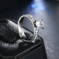 Retail Price: R 1 199 (NEVER FADE) Titanium Ring With Simulated Diamonds Size 7 US (SILVER ONLY)
