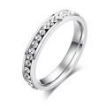 TITANIUM (NEVER FADE) Ring With Swarovski Diamonds (SILVER ONLY)