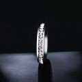 Retail Price R1199 TITANIUM (NEVER FADE) SILVER SOLID RING with Simulated Stones SIZE 8 US