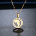 Retail Price R999 TITANIUM (NEVER FADE) "LOVE AFRICA"  Necklace 45 cm (SILVER ONLY)