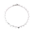 RETAIL PRICE: R 1 599 (NEVER FADE) Titanium `Hearts` Charm Bracelet 22 cm (SILVER ONLY)