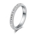 RETAIL PRICE: R 1 999 Titanium (NEVER FADE) Diamond Ring Size 9 US (SILVER ONLY)