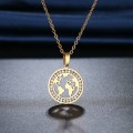 RETAIL PRICE:R 1 099 (NEVER FADE) Titanium "World Map" Necklace 45 cm (SILVER ONLY)