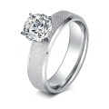 Retail Price: R 2 699 Titanium (NEVER FADE) Ring With Simulated Diamond Size 10 US (SILVER ONLY)