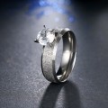 Retail Price: R 2 699 Titanium (NEVER FADE) Ring With Simulated Diamond Size 10 US (SILVER ONLY)