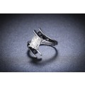 *925 STERLING SILVER 1.25 CT GORGEOUS TENSION SETTING RING*