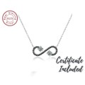 *925 STERLING SILVER 0.5CT  INFINITY NECKLACE*