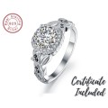*1.25 CT SOLID 925 STERLING SILVER CUSHION HALO RING*
