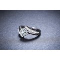 *1.25ct SOLID 925 STERLING SILVER TENSION RING *
