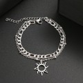 TITANIUM (NEVER FADE) `Sun Totem` Charm Bracelet (SILVER ONLY)