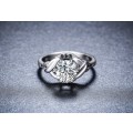 *1.25 CT SOLID 925 STERLING SILVER HALO RING*