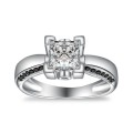 *SOLID 925 STERLING SILVER 1.25CT CUSHION CUT RING*