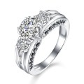 *925 STERLING SILVER 1.5CT THREE STONE RING *