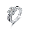 *1.5ct SOLID 925 STERLING SILVER CUSHION CUT HALO RING*