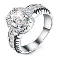 *1.3ct SOLID 925 STERLING SILVER HALO RING*