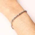 TITANIUM (NEVER FADE) Wheat Bracelet 22 cm (SILVER ONLY)