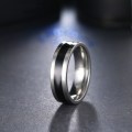 TITANIUM (NEVER FADE) Black And Silver Men's Ring 6mm