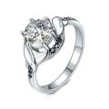 *1.25 CT SOLID 925 STERLING SILVER HALO RING*
