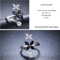 *0.75ct SOLID 925 STERLING SILVER MODERN FLOWER RING *