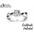 *(CLEARANCE SALE) 1 CT SOLID 925 STERLING SILVER RING*