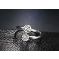 Retail Price R1199 TITANIUM (NEVER FADE) Simulating Diamond Ring Size 8 US  (SILVER ONLY)