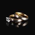 Retail Price R1599 TITANIUM (NEVER FADE) Two Tone Diamond Set Ring Size 9 US